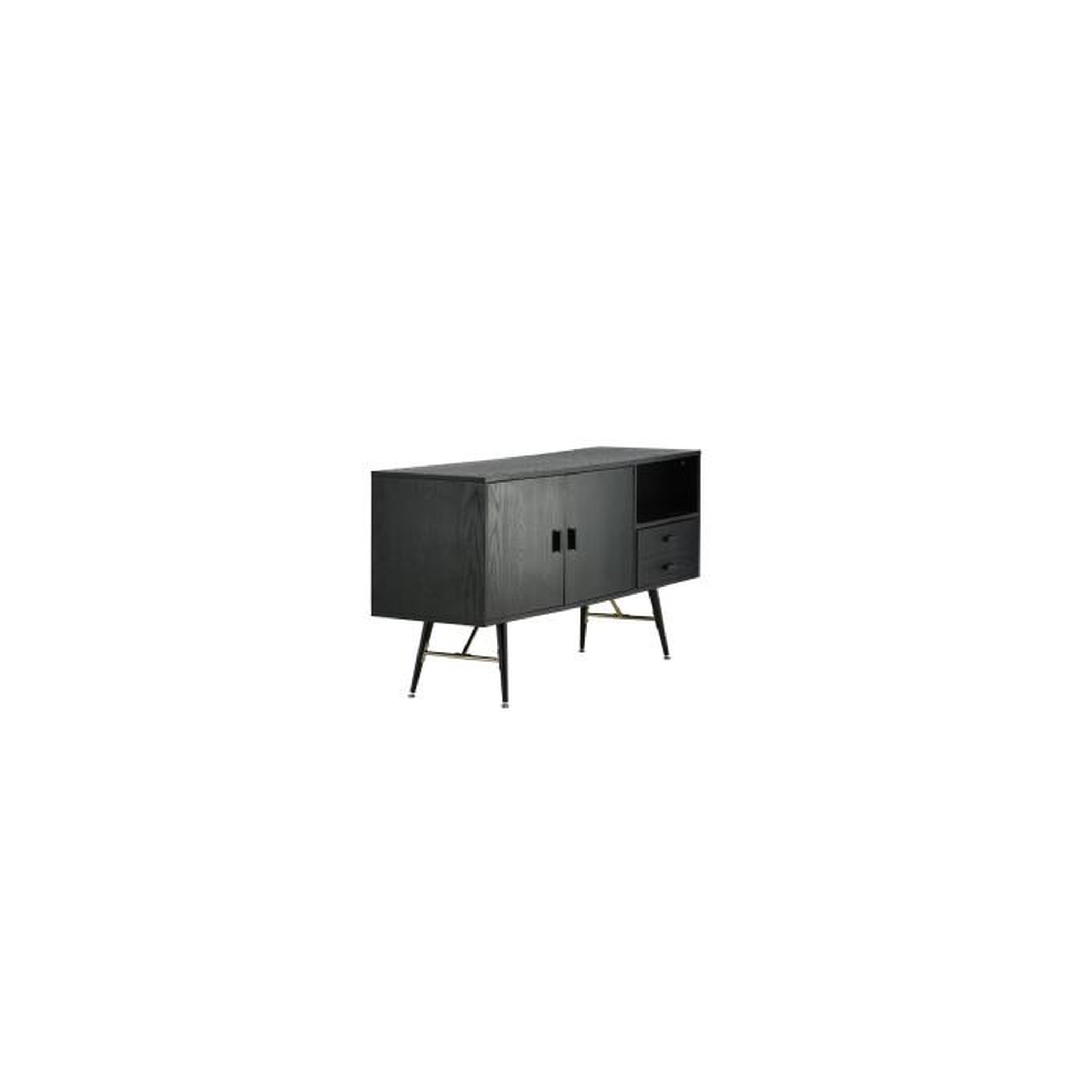 Voir la diapositive 2 : Paris Prix Bahut 2 Portes & 2 Tiroirs  Gold  160cm Noir