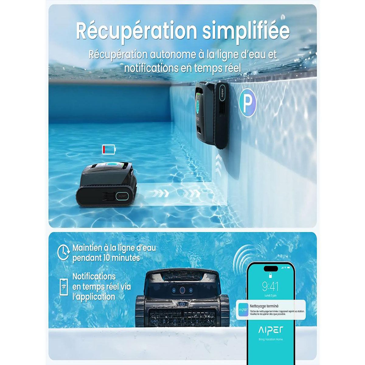 JARDIDECO Robot de piscine sans fil Scuba V3 - Aiper