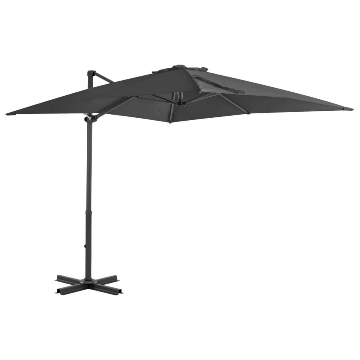 VIDAXL Parasol de jardin avec base portable anthracite