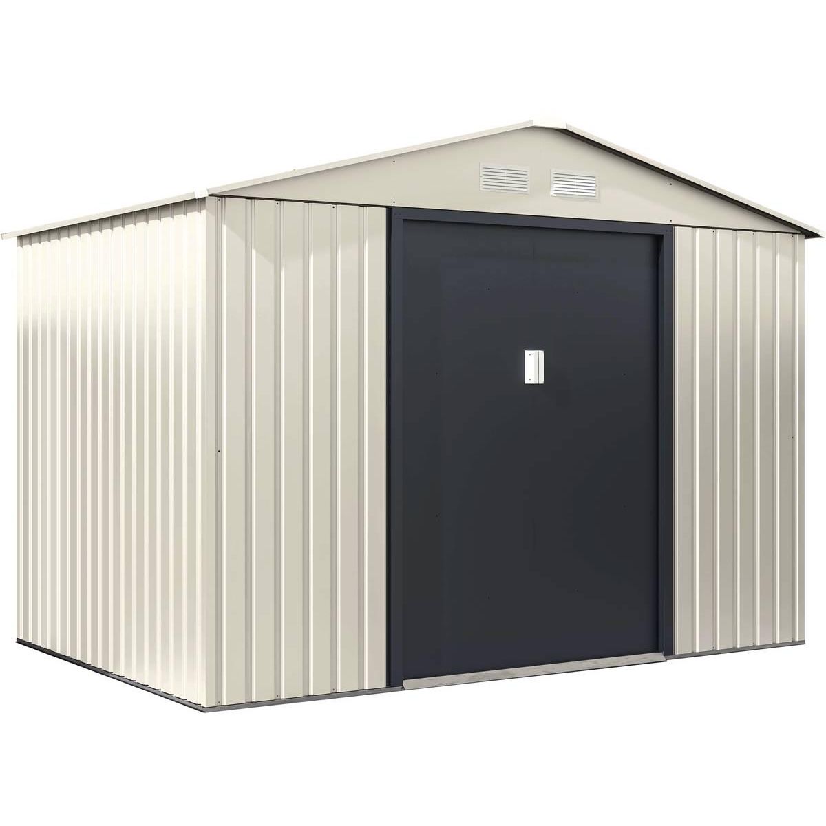 Habitat et Jardin Abri de jardin métal  Nebraska  - 5,29 m2 (4,83 m2 au sol) - Beige