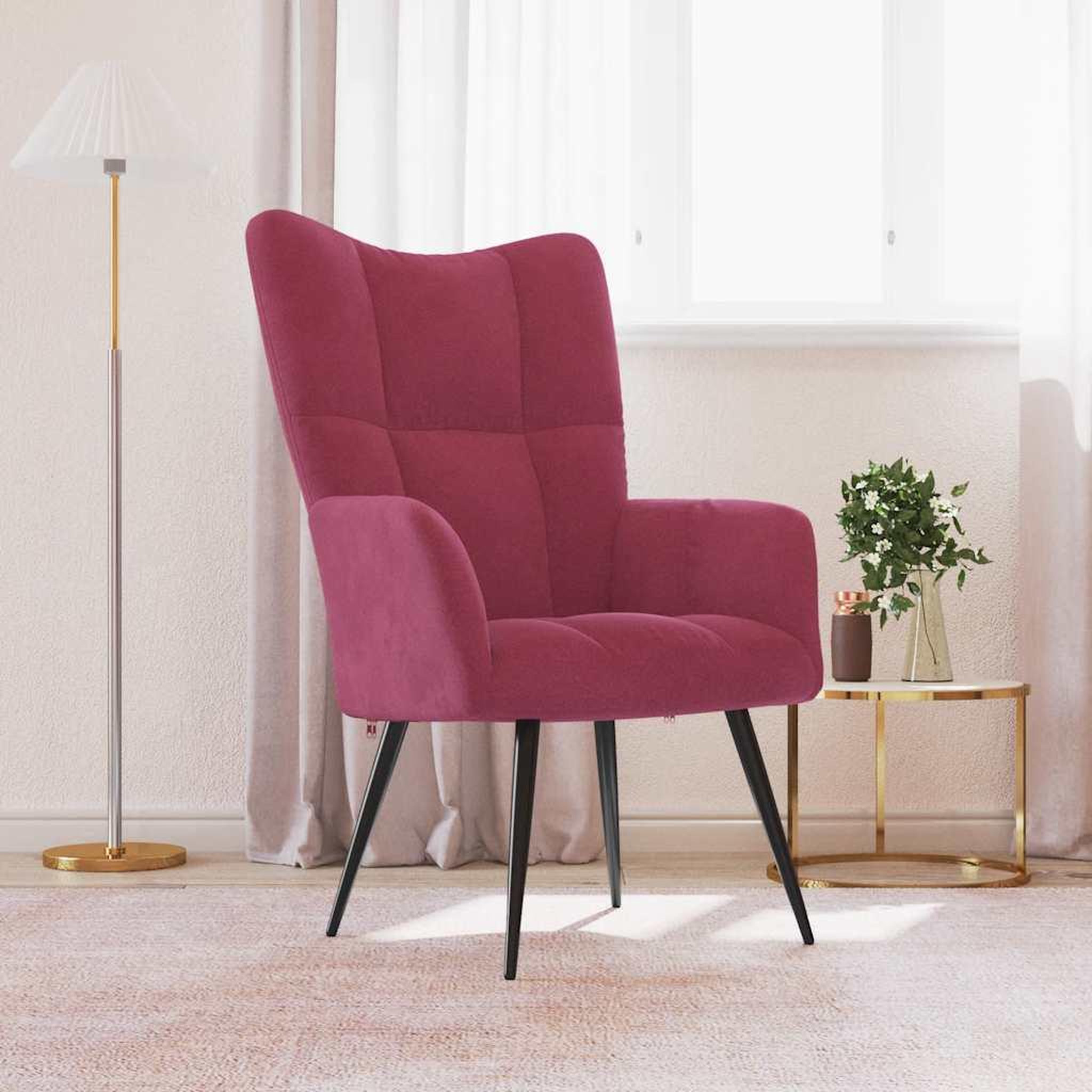 VIDAXL Chaise de relaxation Rouge bordeaux Velours
