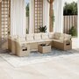 Voir la diapositive 1 : VIDAXL Salon de jardin 11 pcs avec coussins beige resine tressee