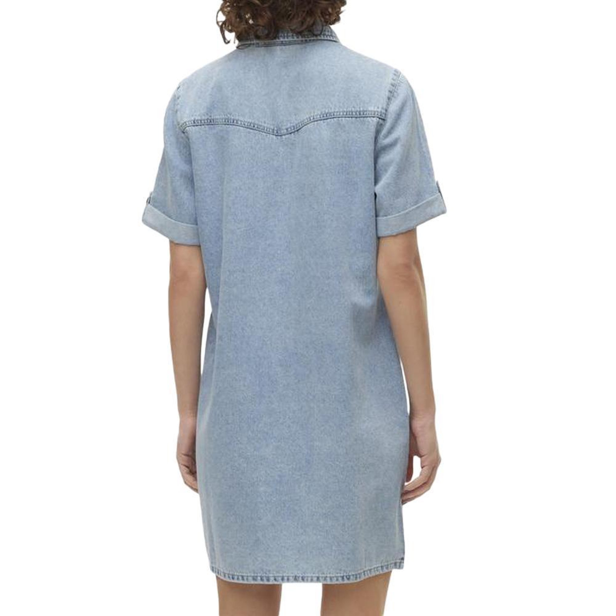 Voir la diapositive 2 : Vero Moda Robe en Jean Bleu  Femme Vero Moda Jennie