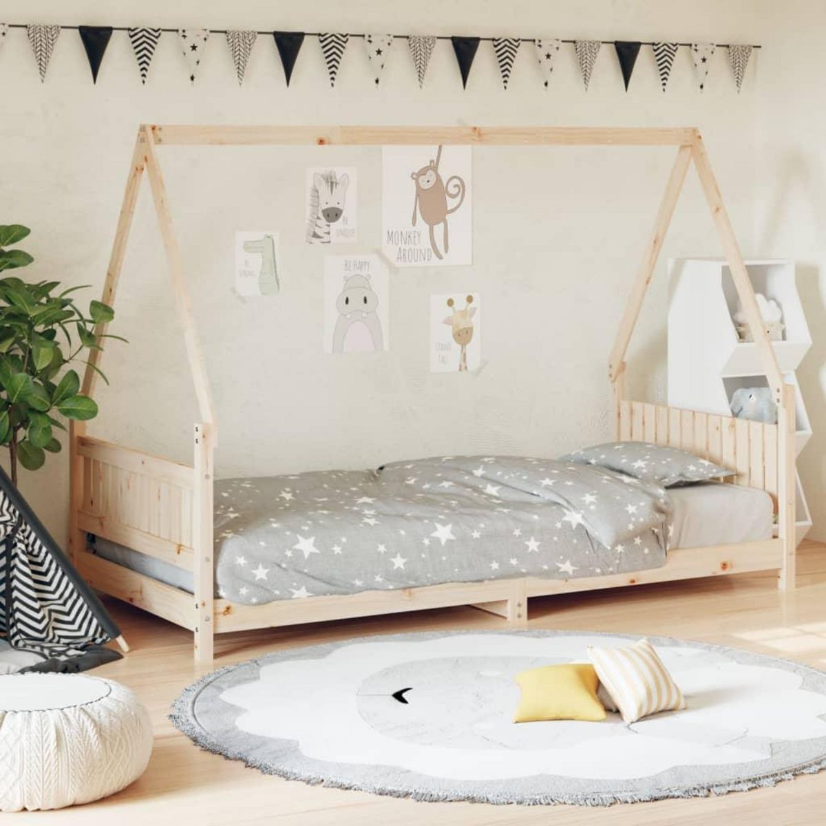 VIDAXL Cadre de lit pour enfants 90x200 cm bois de pin massif