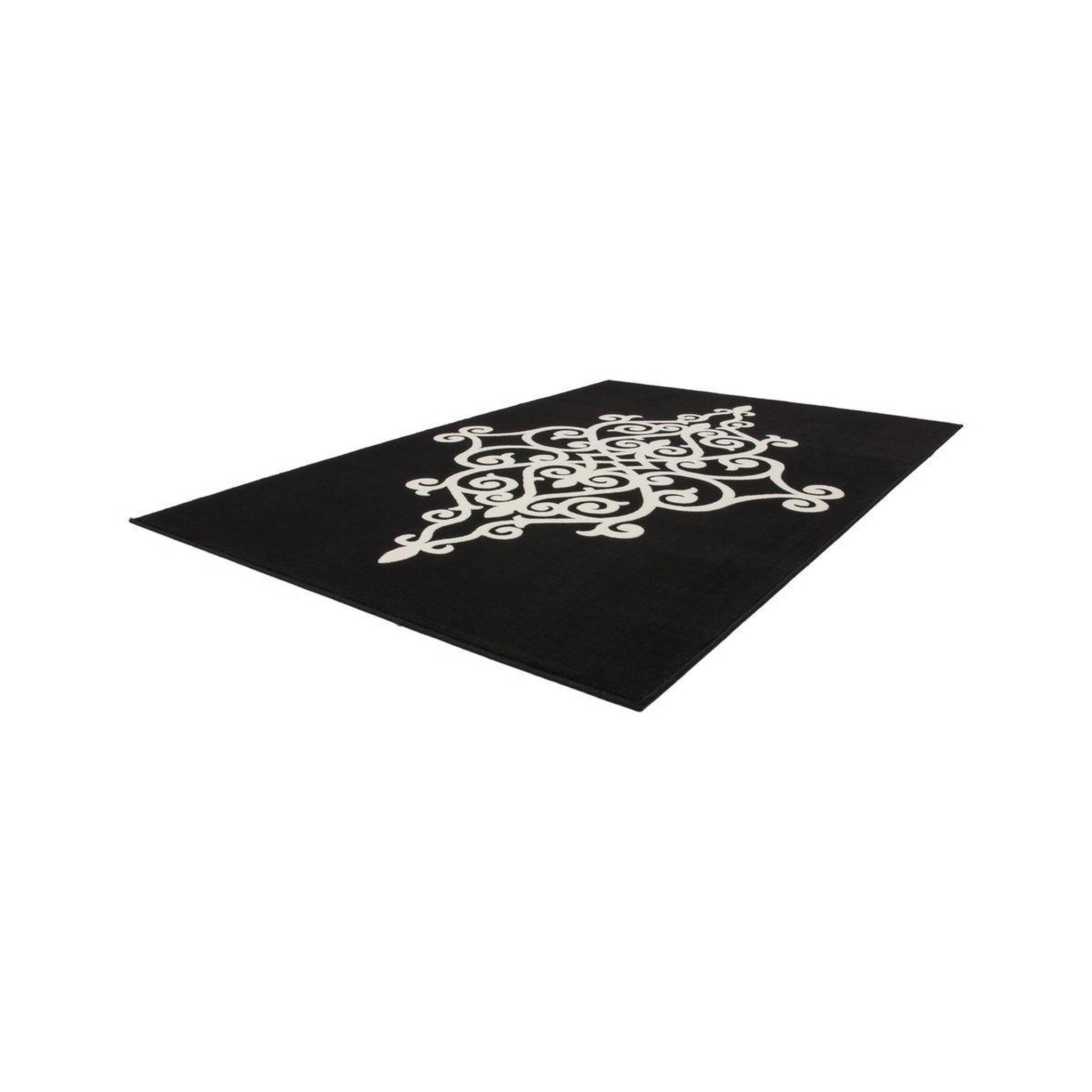 Voir la diapositive 3 : Paris Prix Tapis Tissé Effet 3D à Poils Courts  Manolya  Noir