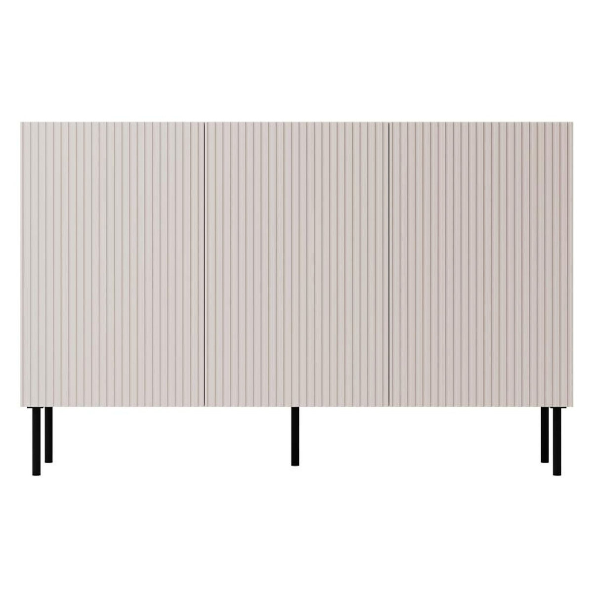 BEST MOBILIER Timote - buffet - écru - 3 portes - 156 cm