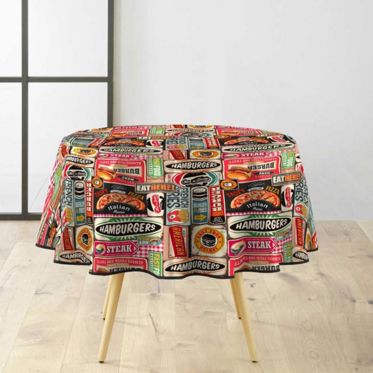 Paris Prix Nappe Toile Cirée Ronde  Americano  160cm Multicolore