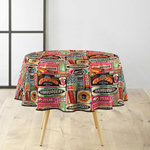 Paris Prix Nappe Toile Cirée Ronde  Americano  160cm Multicolore
