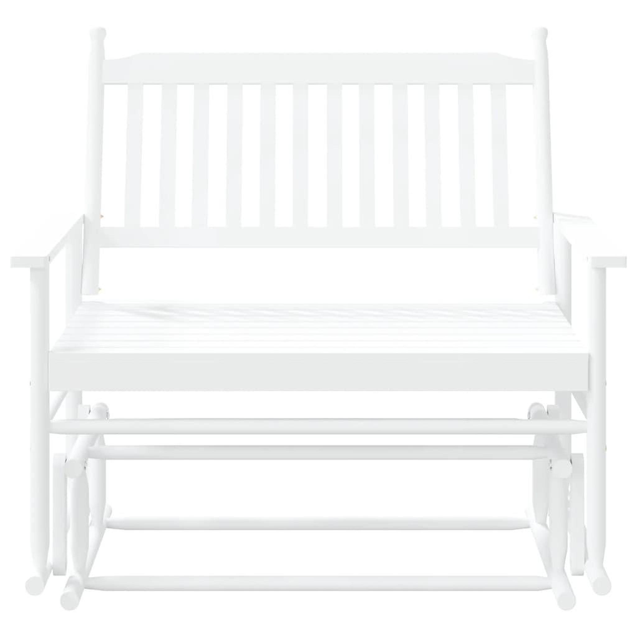 Voir la diapositive 4 : VIDAXL Banc balancelle blanc 118x70x104,5 cm bois massif de peuplier