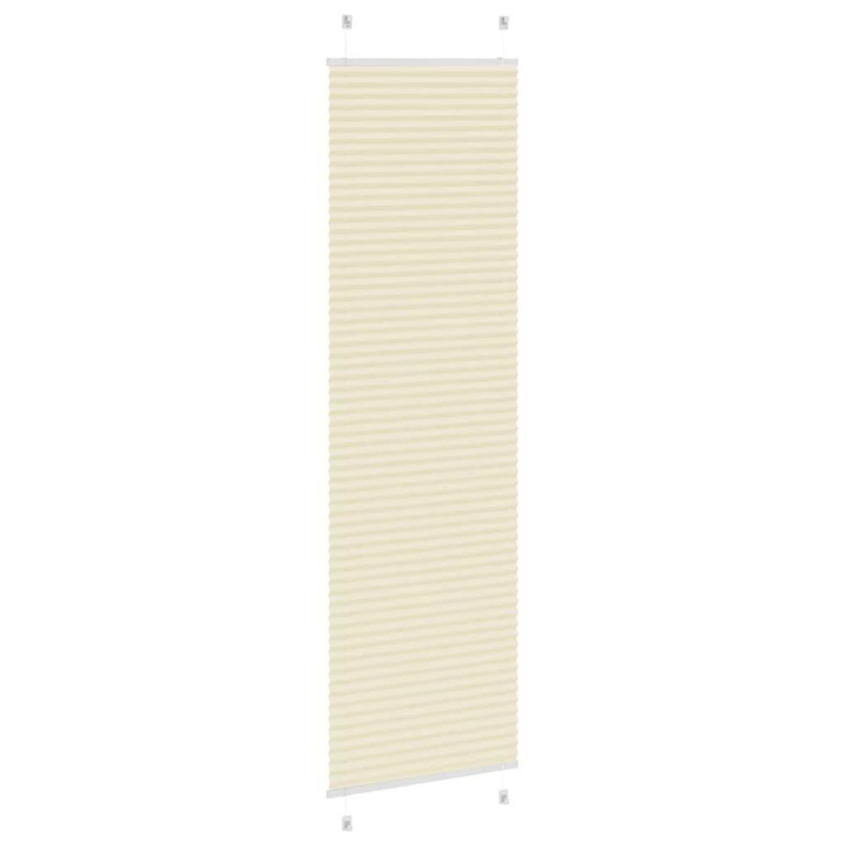 VIDAXL Store plisse creme 55x200 cm largeur du tissu 54,4 cm polyester