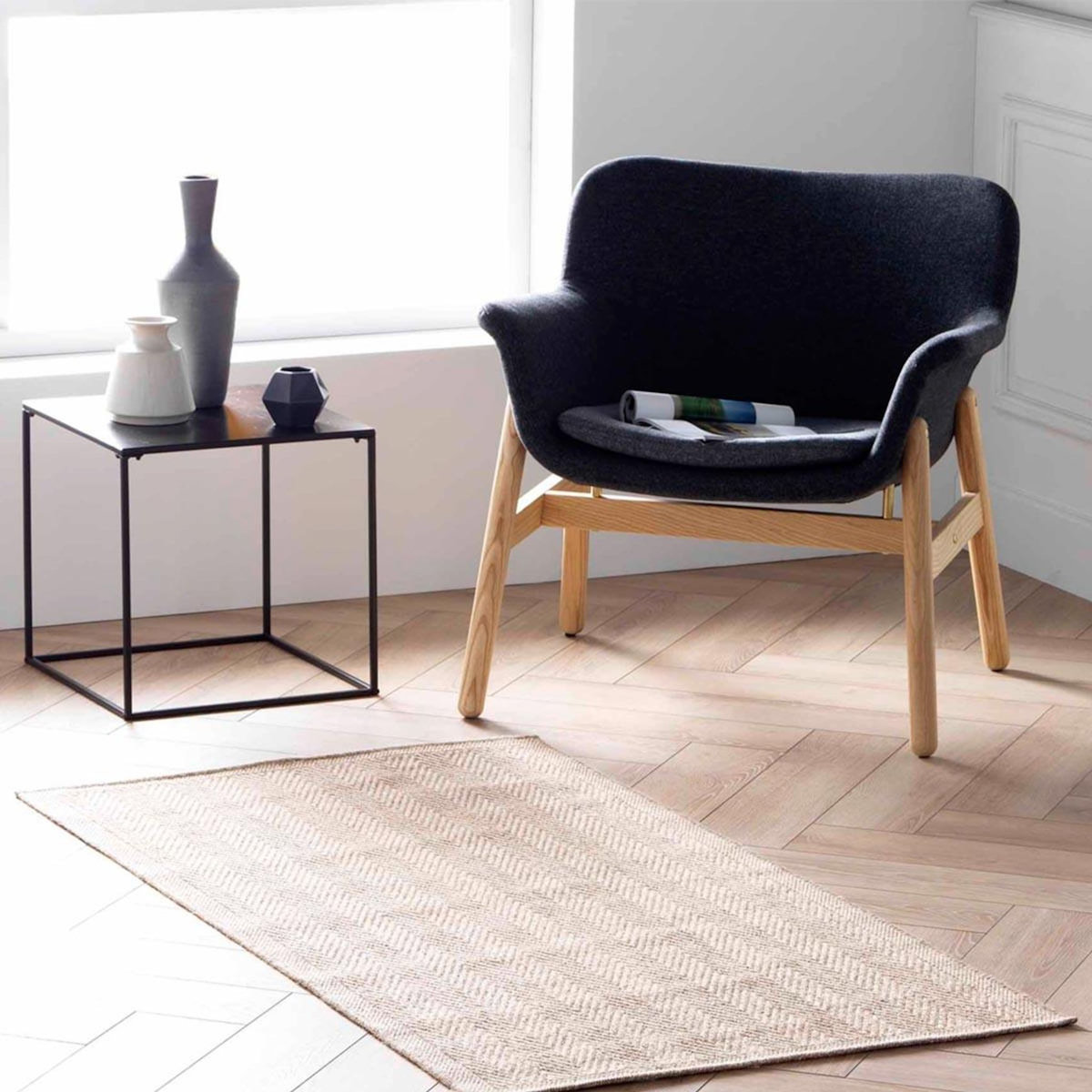 Paris Prix Tapis Déco Tissé  Ilem  80x150cm Naturel