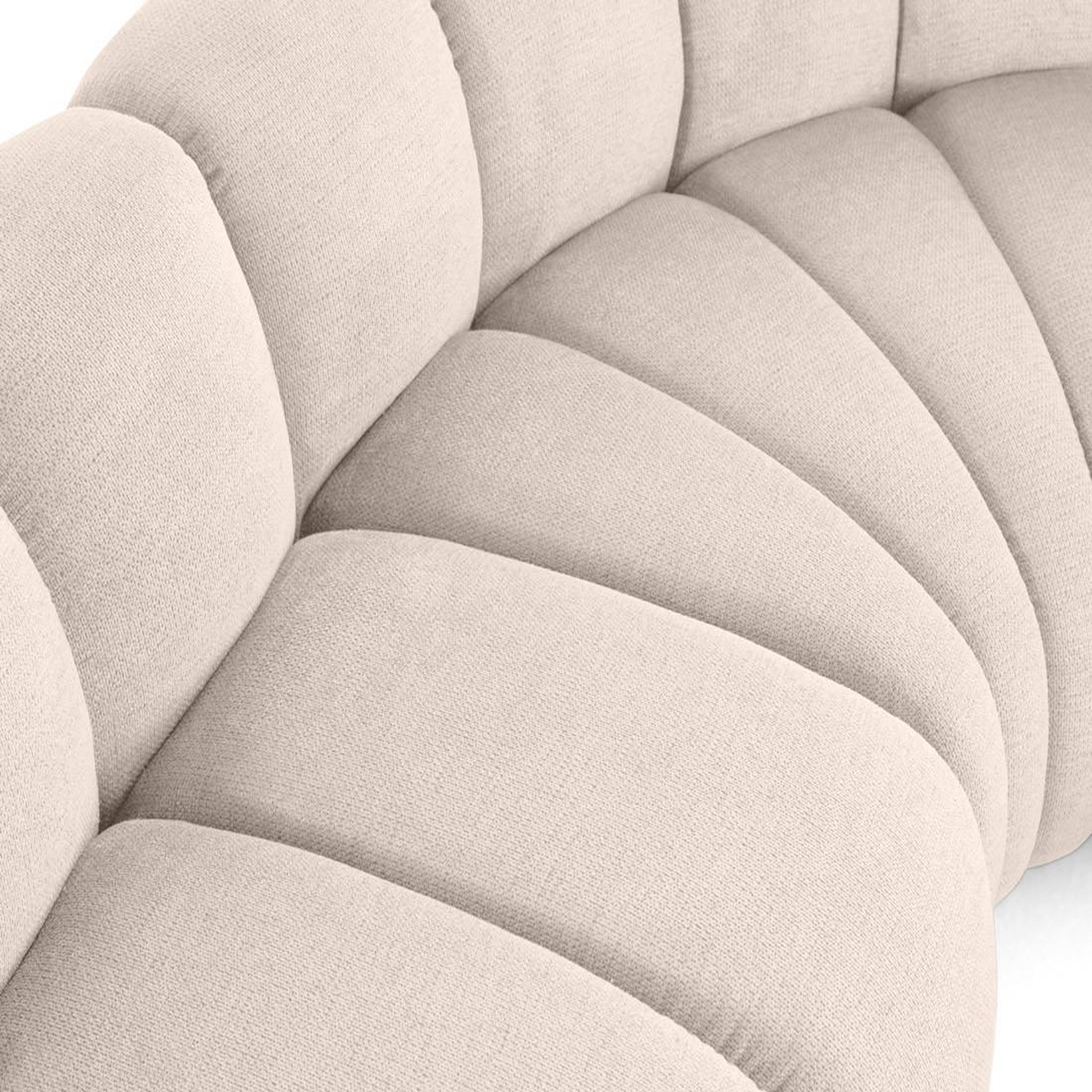 Voir la diapositive 6 : LISA DESIGN Debbie - canapé modulable d'angle droit 4 places avec accoudoir en tissu texturé