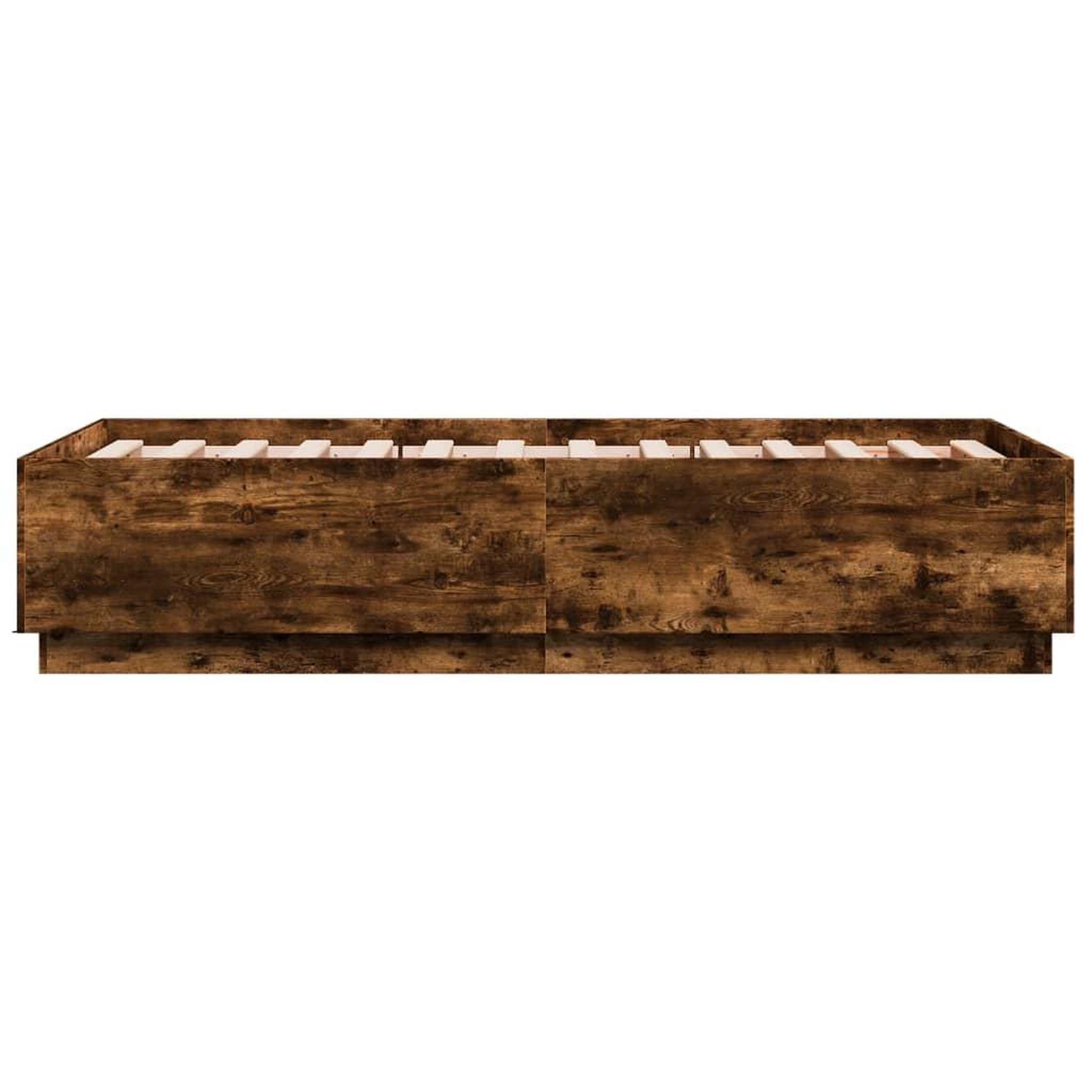 Voir la diapositive 5 : VIDAXL Cadre de lit sans matelas chene fume 75x190 cm