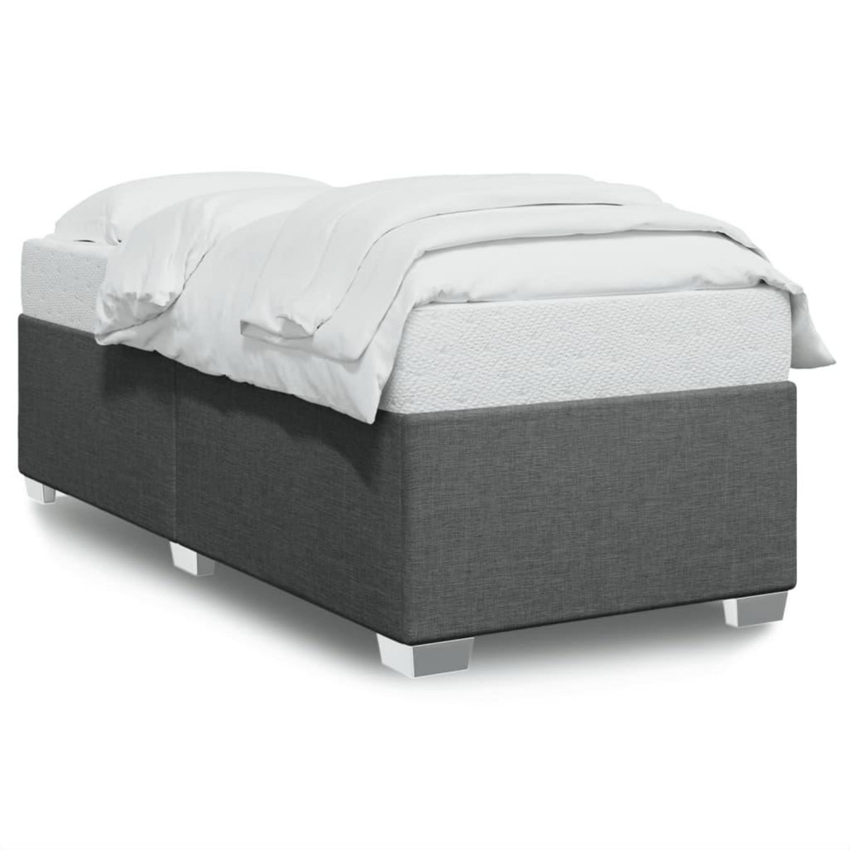 VIDAXL Cadre de lit sans matelas gris fonce 90x190 cm tissu