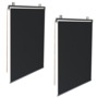 Voir la diapositive 1 : ID MARKET Lot de 2 stores enrouleurs L.124 x H. 225 CM pour pergola noir