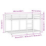 Voir la diapositive 6 : VIDAXL Lit superpose sans matelas 90x200 cm bois de pin massif
