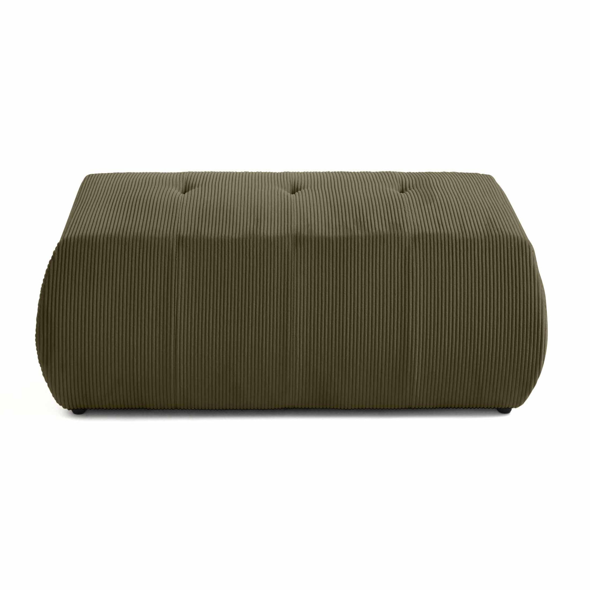 Voir la diapositive 5 : BEST MOBILIER Onyx - pouf d'appoint - en velours côtelé