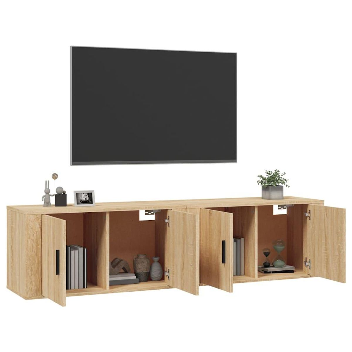 VIDAXL Meubles TV muraux 2 pcs chene sonoma 80x34,5x40 cm