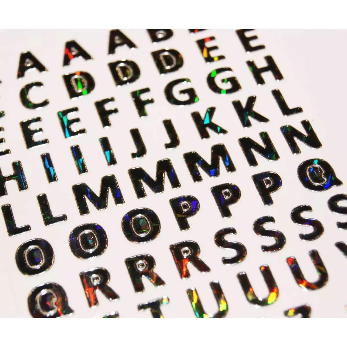  65 Stickers Alphabet Argent - 0,8 cm