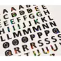  65 Stickers Alphabet Argent - 0,8 cm