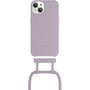 Voir la diapositive 2 : WOODCESSORIES Coque avec cordon iPhone 14 Plus Tour de cou lila