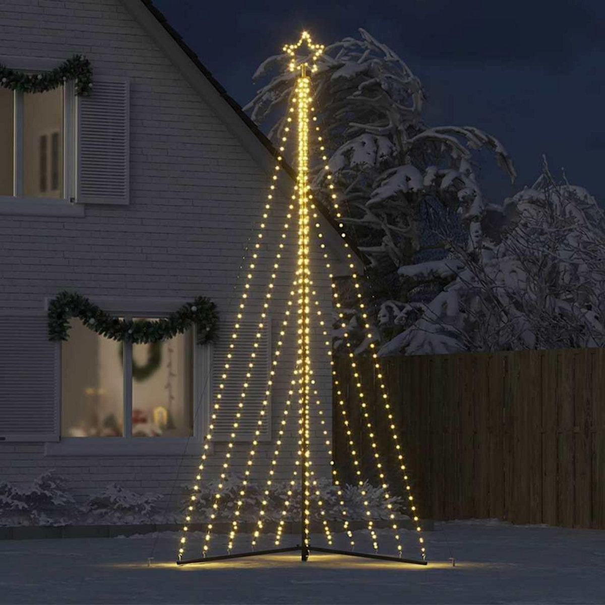 VIDAXL Sapin de Noël a LED 570 LED blanc chaud 399 cm