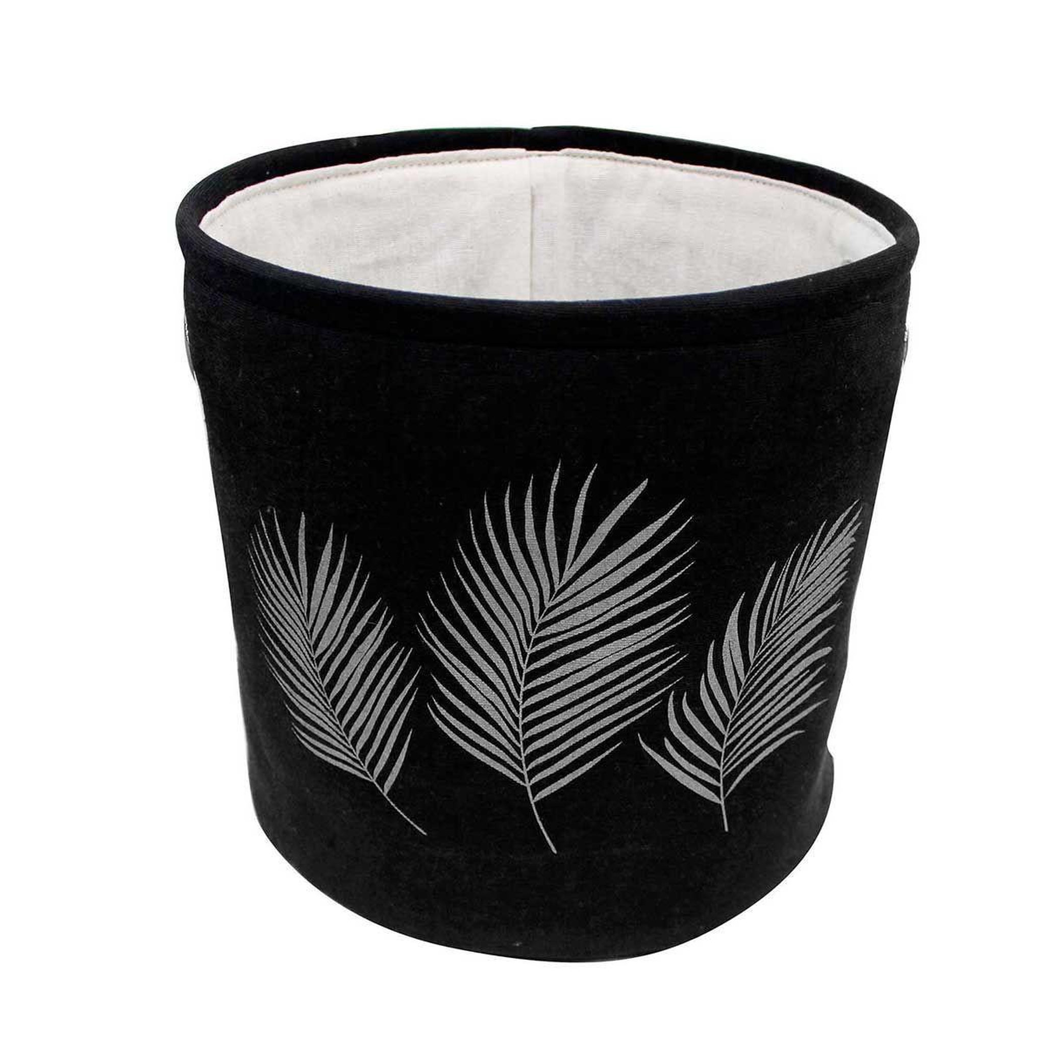 Voir la diapositive 2 : Douceur d'Intérieur Panier de Rangement Imprimé  Orbella  30cm Noir & Argent