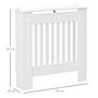 Voir la diapositive 3 : HOMCOM Cache-radiateur design panneau - grille d'aération verticale à lattes - dim. 78L x 19l x 81H cm - MDF blanc