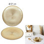 Voir la diapositive 3 : The Home Deco Factory Lot de 12 assiettes à dessert en verre MIRAGE - Diam 21 cm - Or