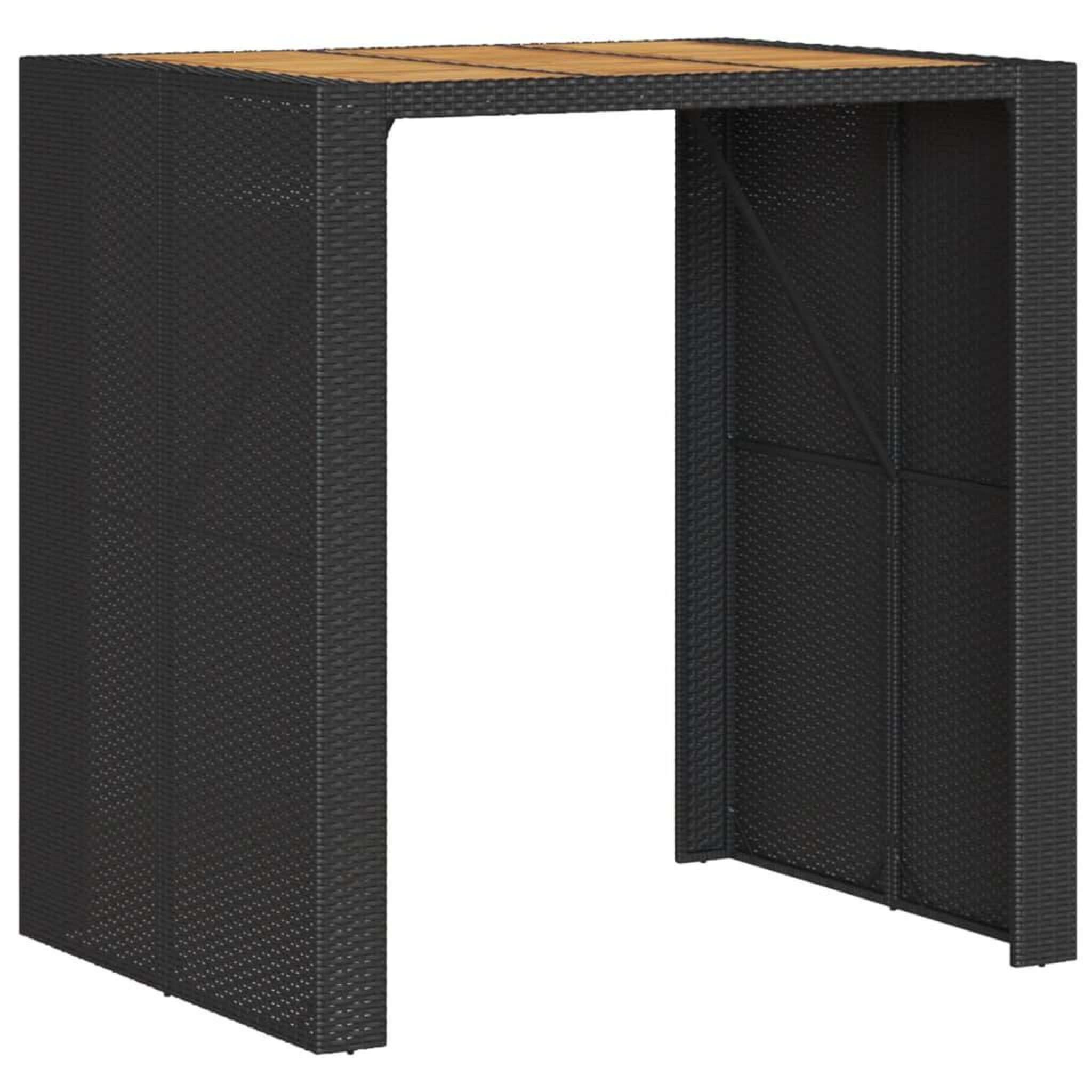 Voir la diapositive 2 : VIDAXL Table de bar de jardin et dessus en bois acacia resine tressee