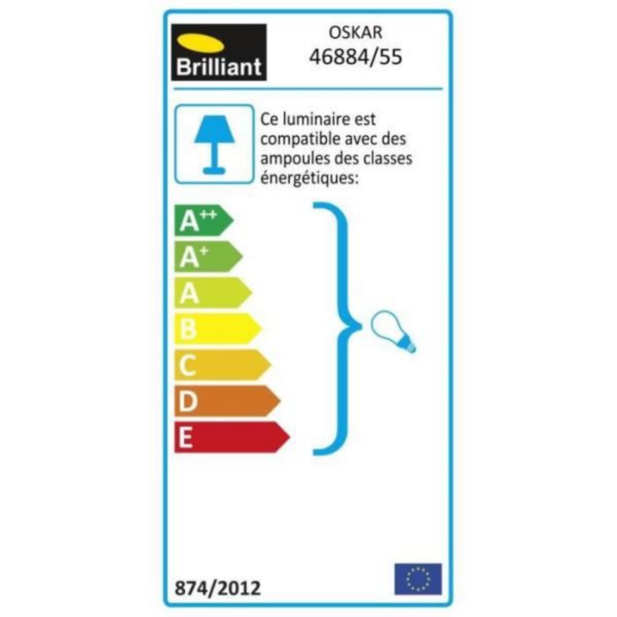 BRILLIANT Borne d'extérieur LED H51cm Oskar - BRILLIANT - Marron Rouille - Design Contemporain