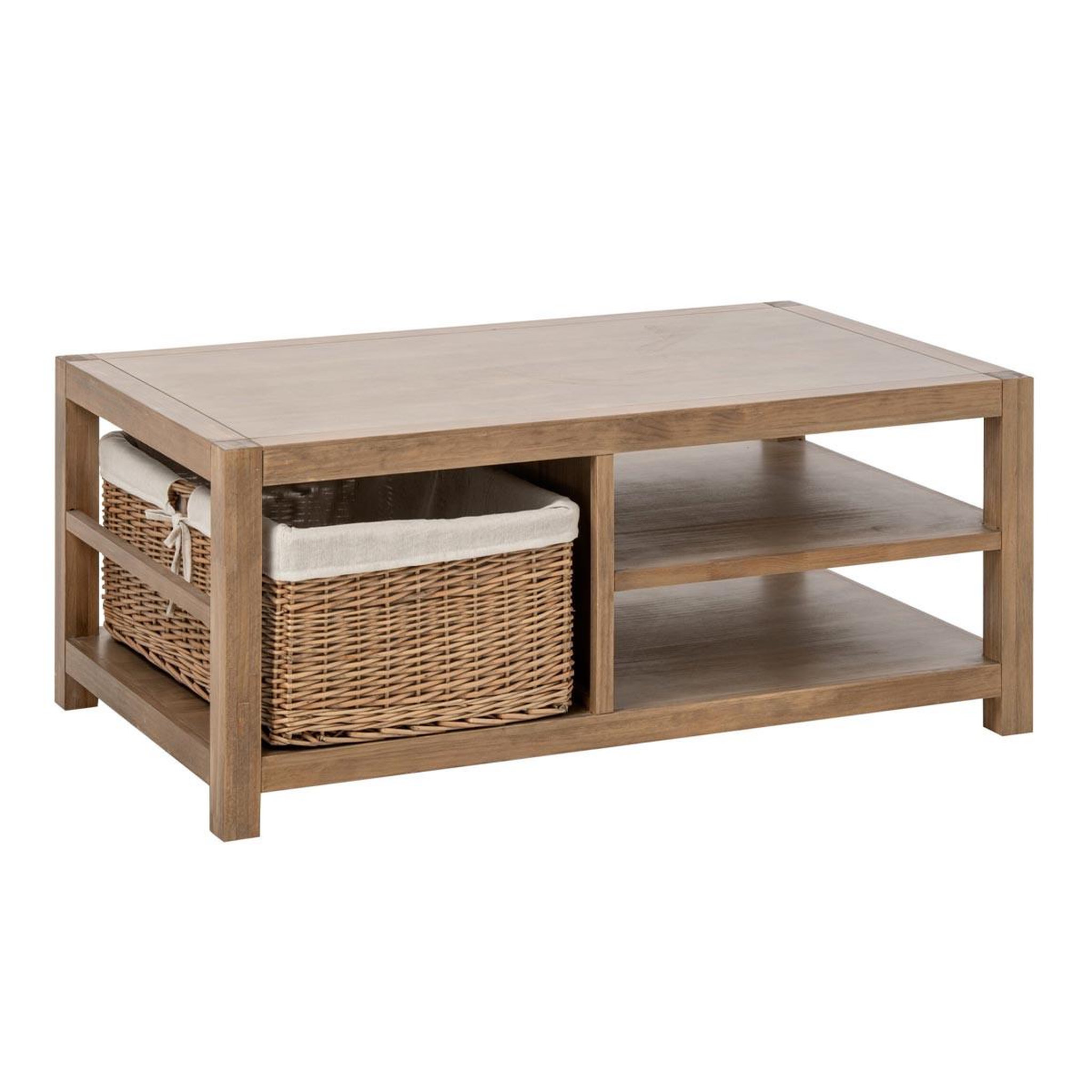 J-LINE Table basse en bois  blois  120cm naturel