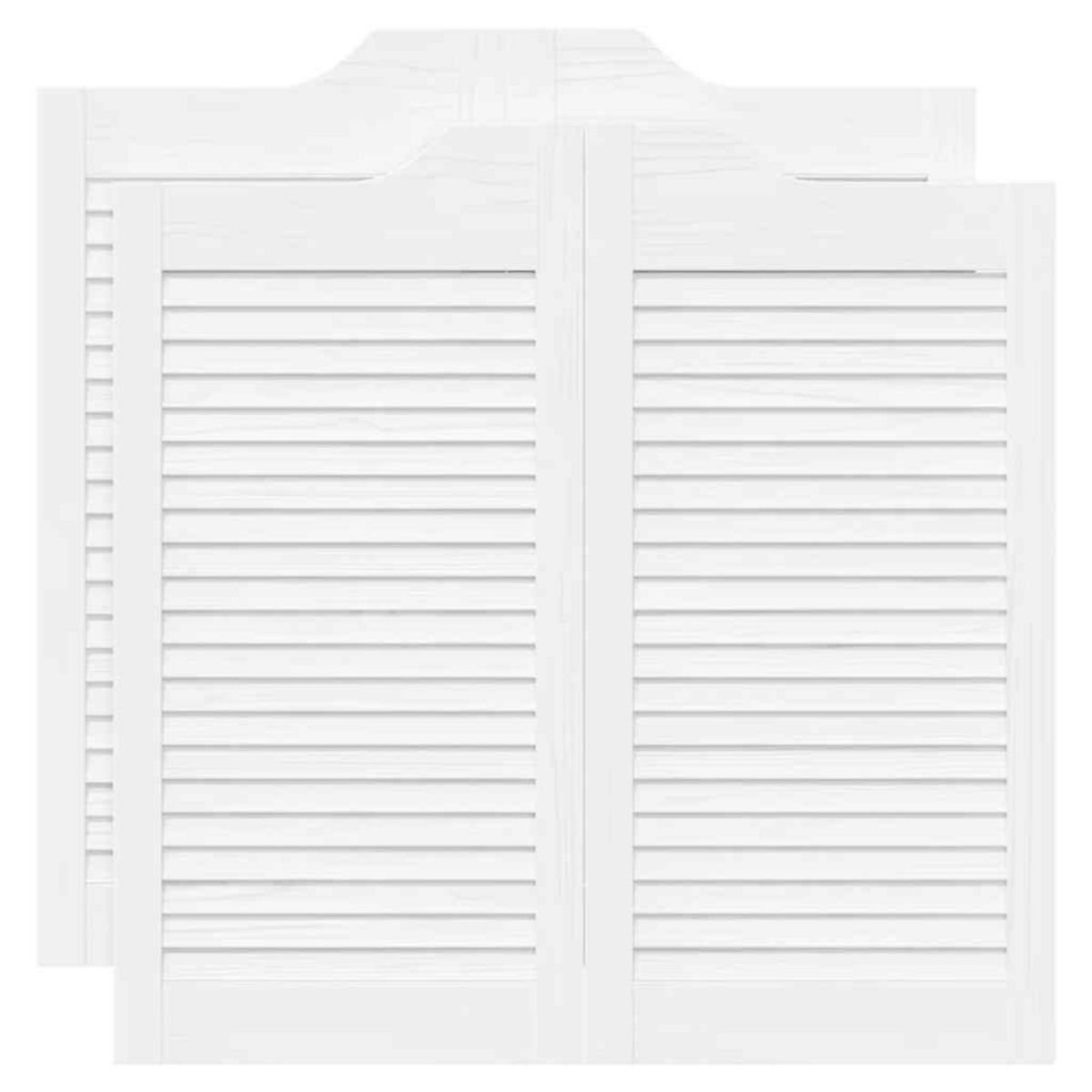 VIDAXL Portes battantes a persiennes 2 paires blanc 80x80 cm