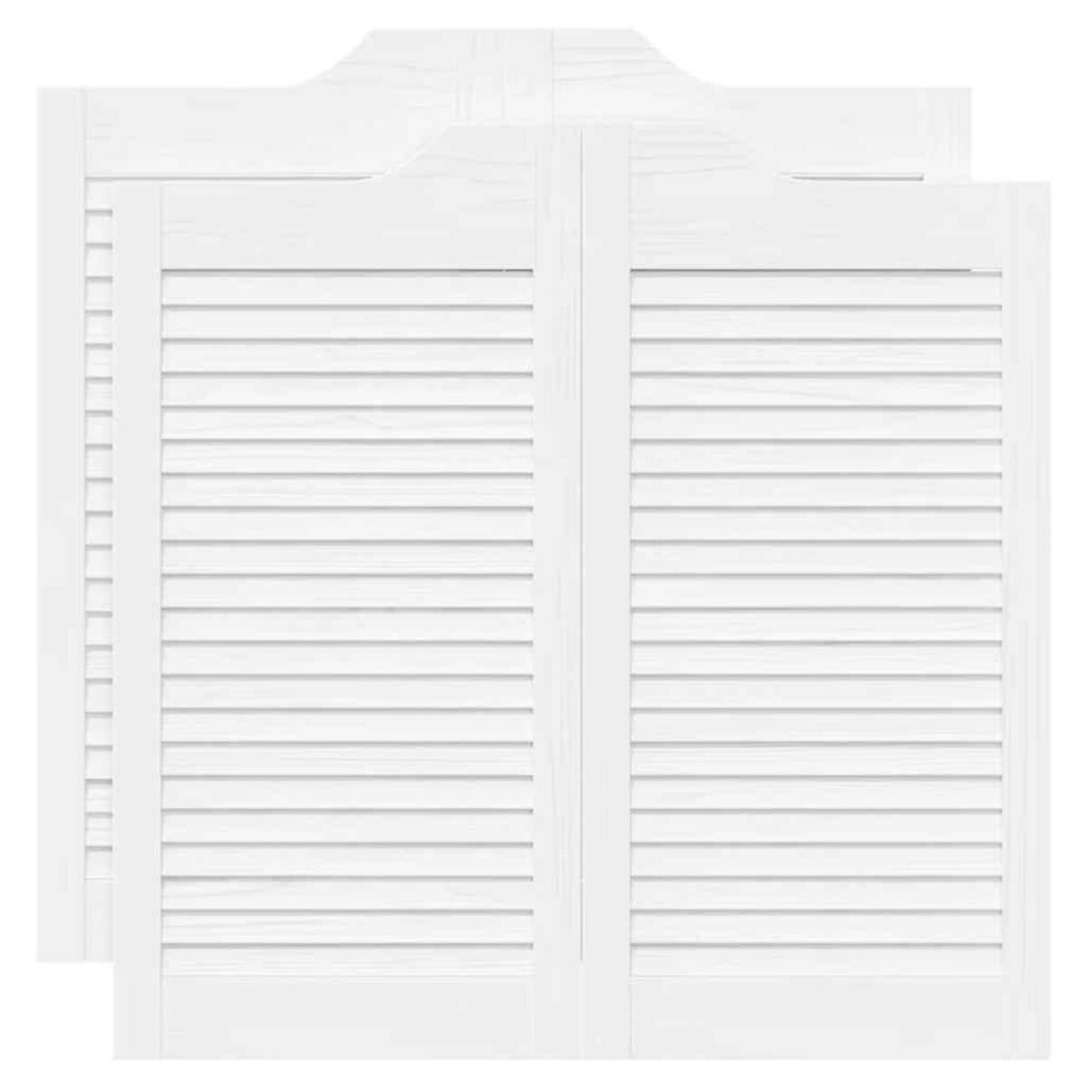 VIDAXL Portes battantes a persiennes 2 paires blanc 80x80 cm