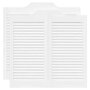 Voir la diapositive 2 : VIDAXL Portes battantes a persiennes 2 paires blanc 80x80 cm