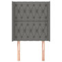 Voir la diapositive 3 : VIDAXL Tete de lit avec oreilles Gris fonce 83x16x118/128 cm Tissu