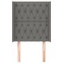 Voir la diapositive 3 : VIDAXL Tete de lit avec oreilles Gris fonce 83x16x118/128 cm Tissu