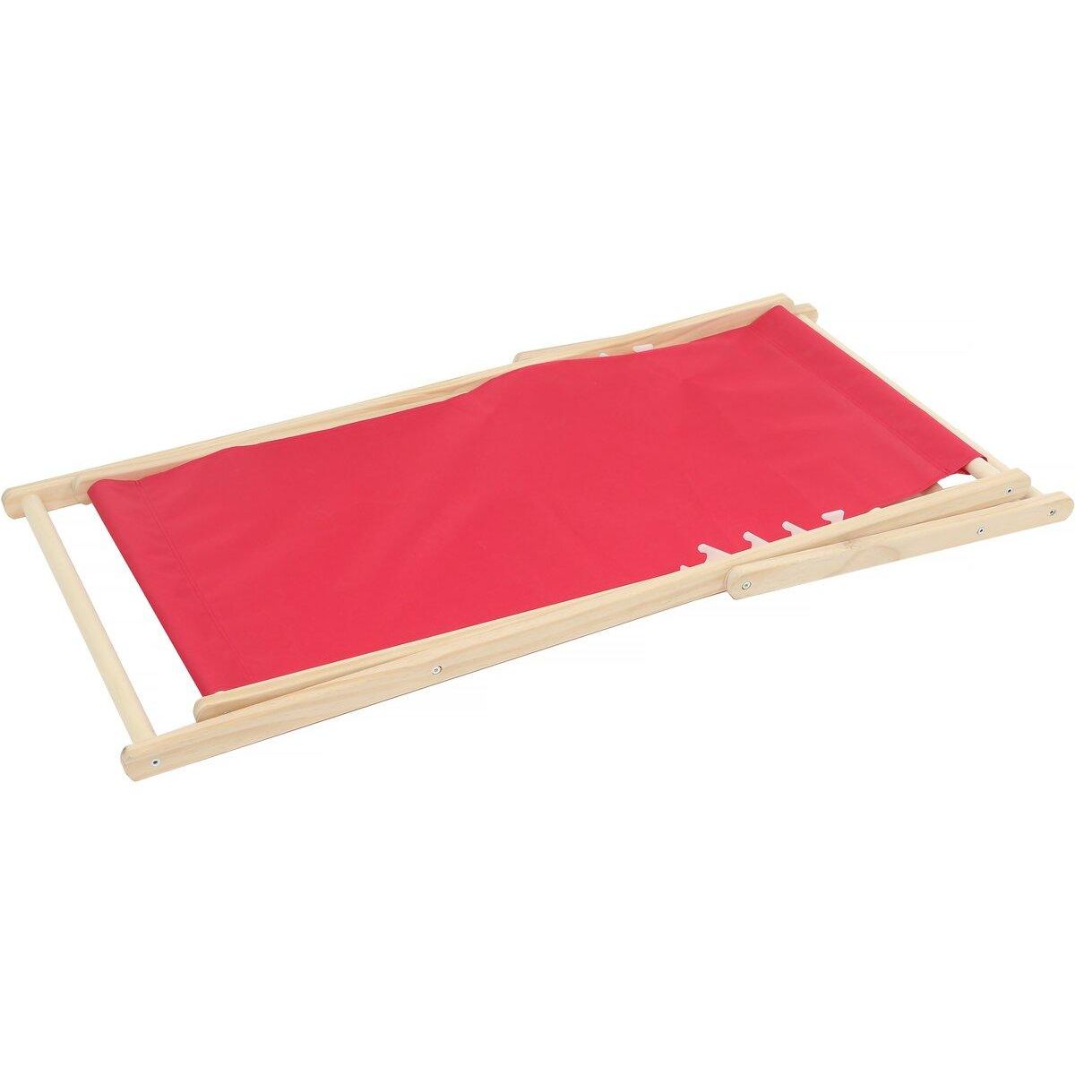 Habitat et Jardin Lot de 2 transat en bois  Chilienne  - 107 x 56.5 x 81 cm - Rouge