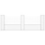 Voir la diapositive 3 : VIDAXL Panier de gabion en forme de U avec 3 poteaux Fer 260x20x100 cm