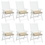 Voir la diapositive 4 : VIDAXL Coussins de chaise lot de 6 beige 50x50x7 cm tissu oxford