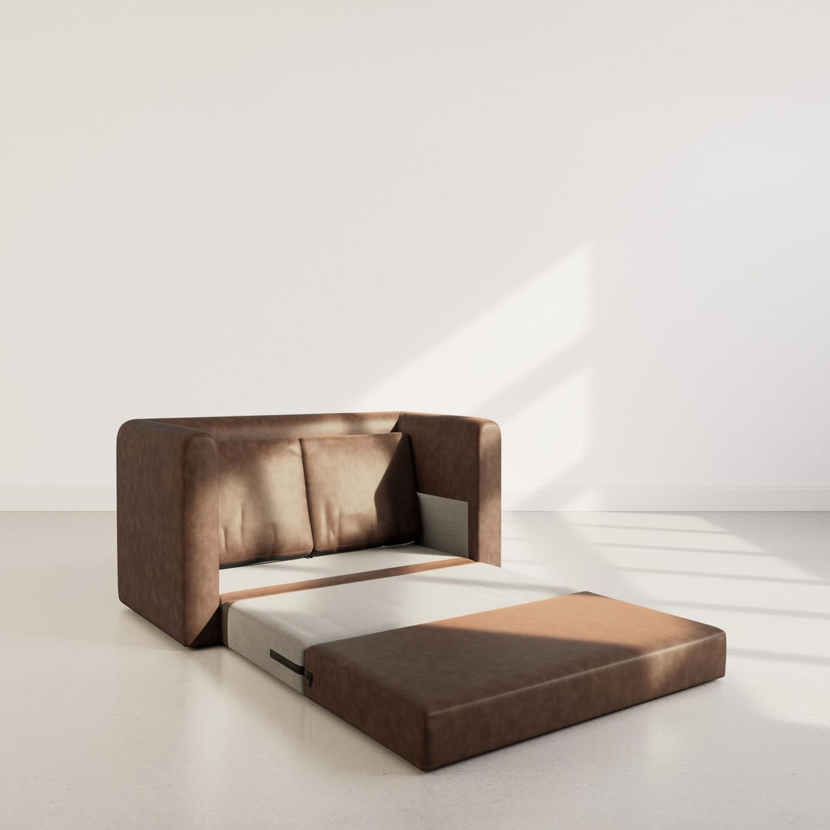 BEST MOBILIER Marilia - canapé 2 places convertible déplimousse en simili