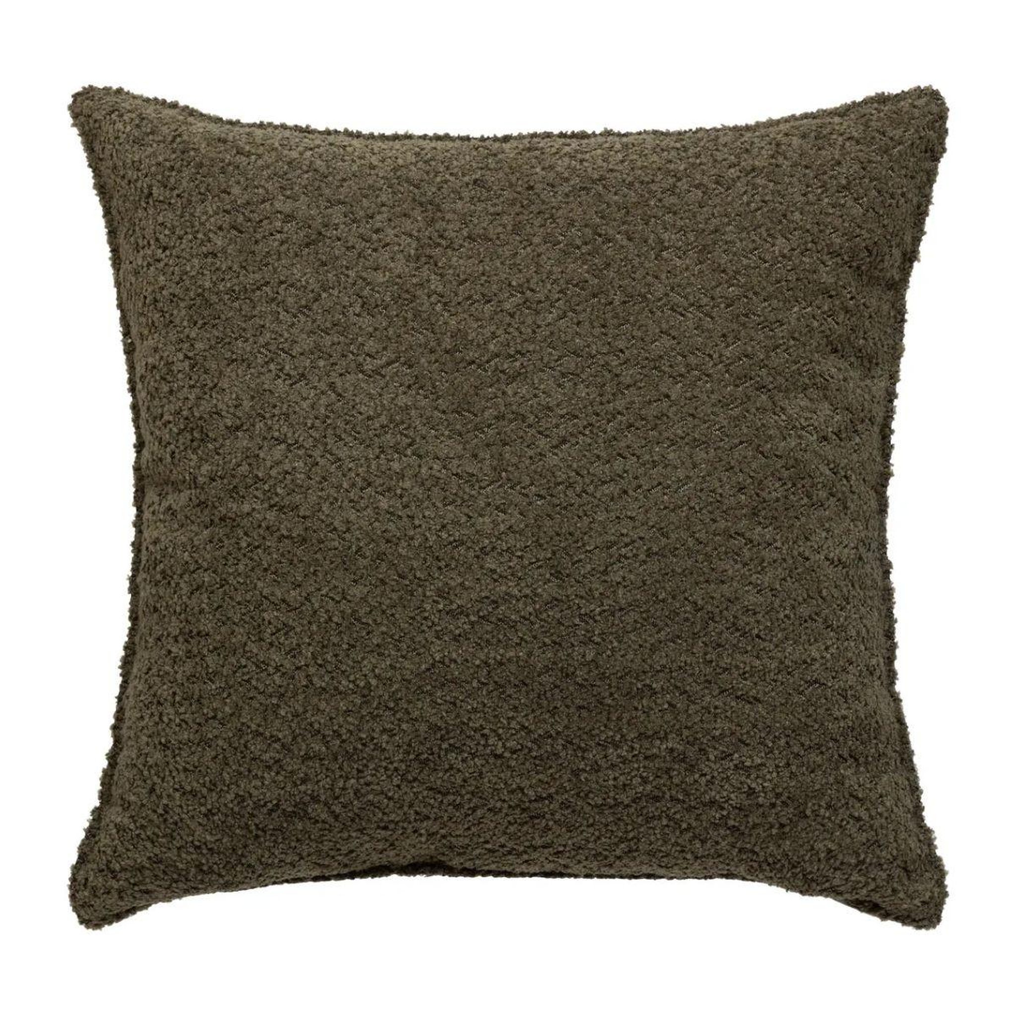 ATMOSPHERA Coussin déco bouclette  soana  45x45cm vert kaki