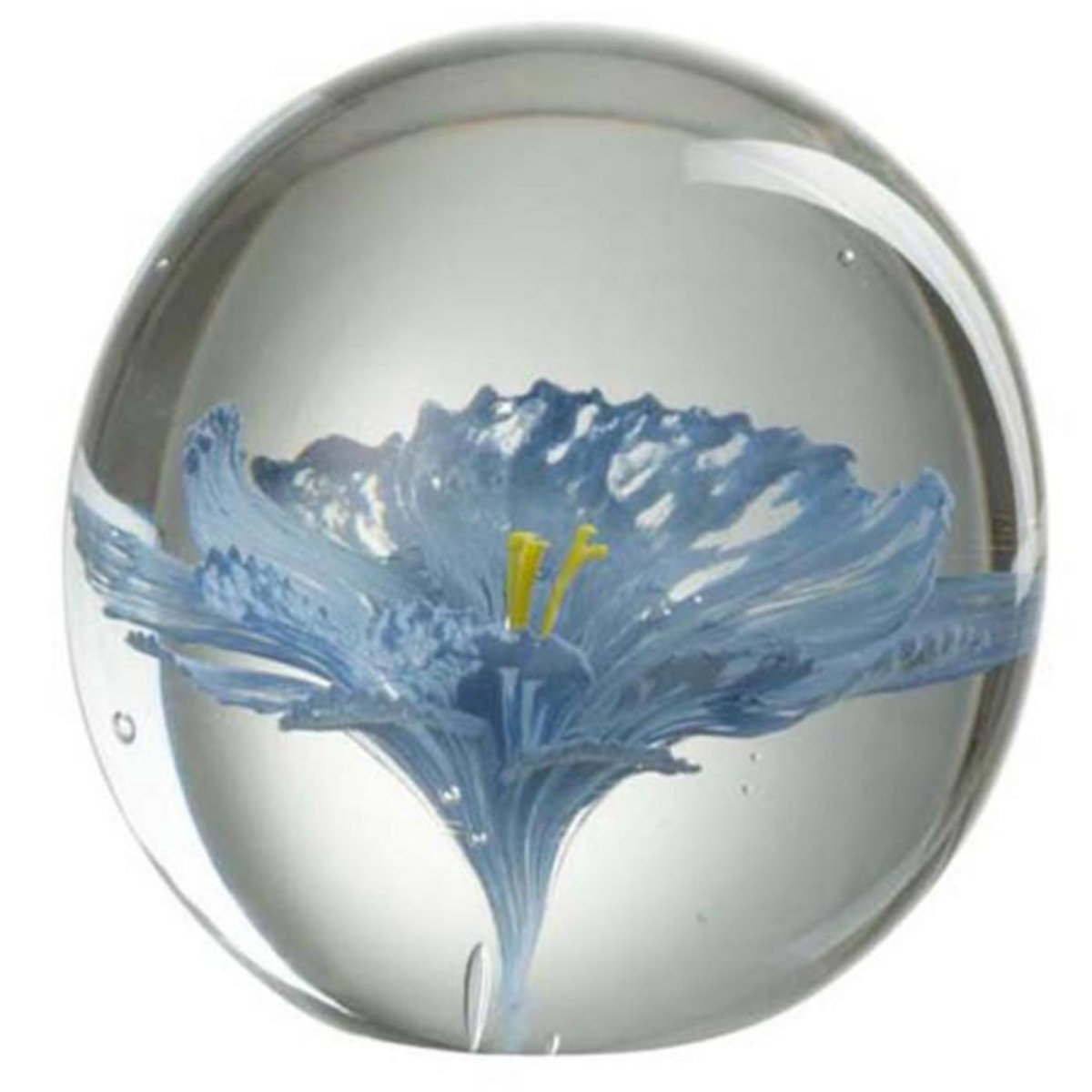 Paris Prix Presse-Papier Rond Design  Fleur  10cm Bleu