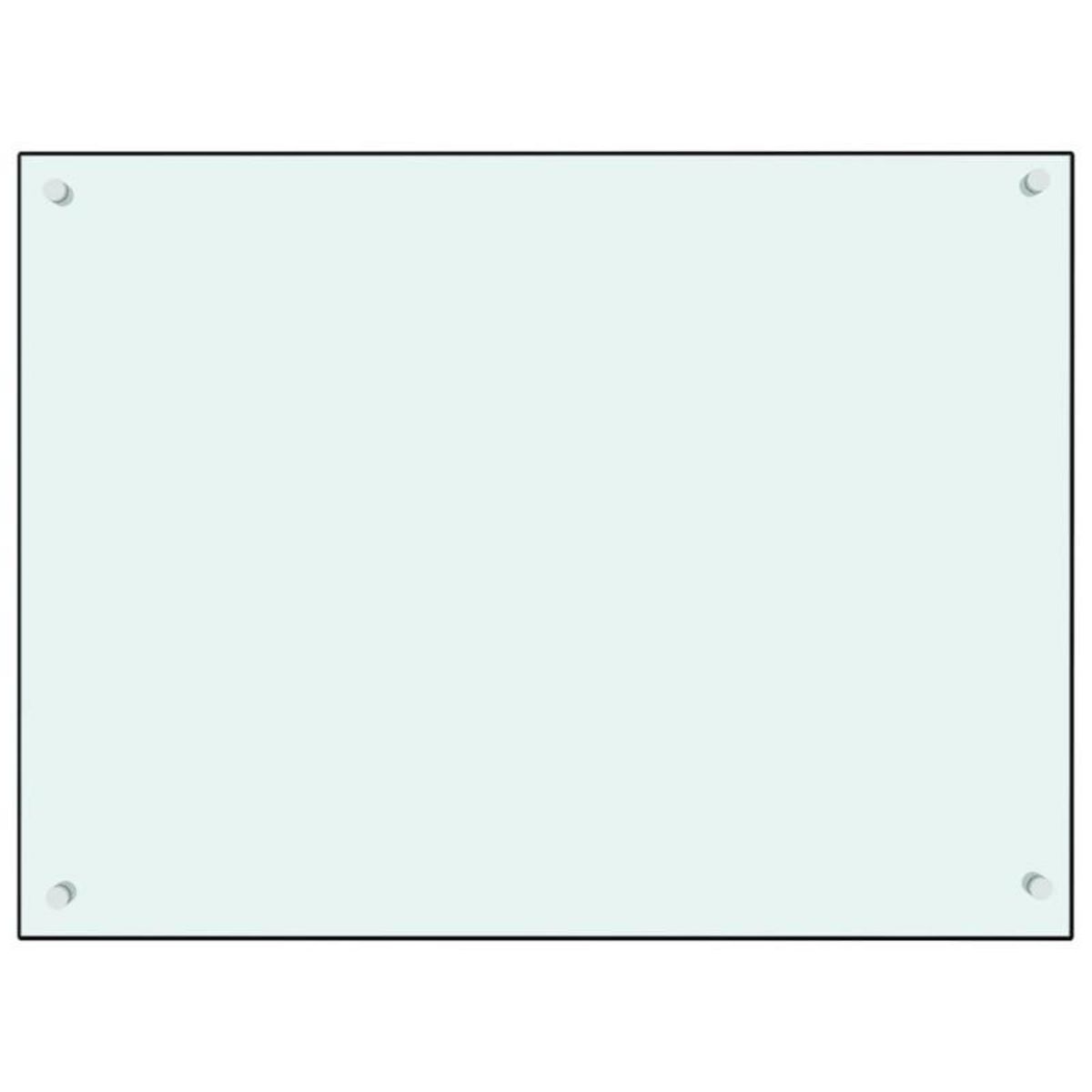 VIDAXL Dosseret de cuisine Blanc 80x60 cm Verre trempé