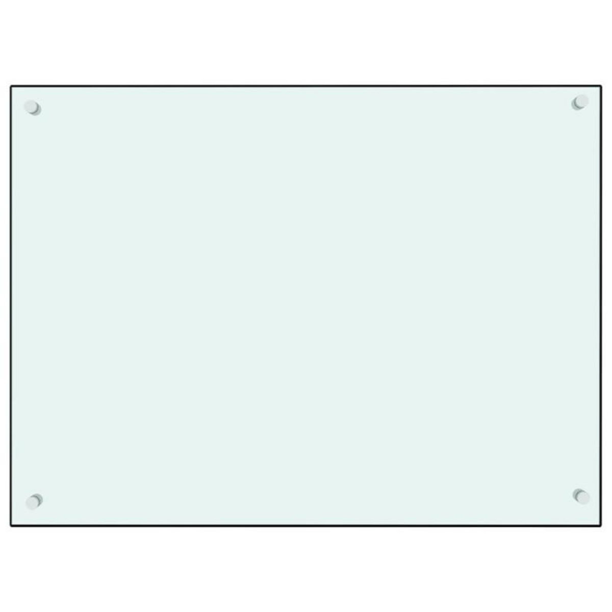 VIDAXL Dosseret de cuisine Blanc 80x60 cm Verre trempé