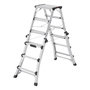 Voir la diapositive 5 : HAILO Escabeau double accès professionnel télescopique 2x6 marches HAILO D100