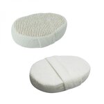 VIVEZEN Lot de 2 éponges exfoliantes en fibre de bambou 15 x 10,5 x 3 cm avec poignée de maintien