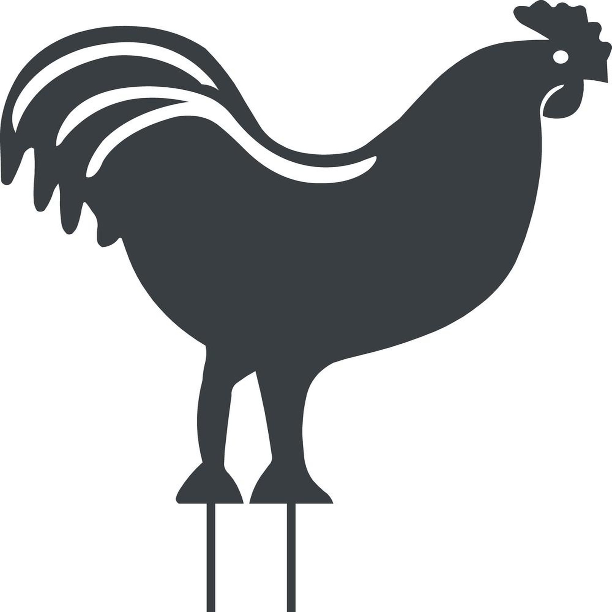 CENTRALE BRICO Figurine à piquer Coq - 42,5x42 cm - anthracite