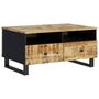 Voir la diapositive 2 : VIDAXL Table basse 80x54x40 cm Bois de manguier solide et d'ingenierie