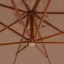 Voir la diapositive 4 : VIDAXL Parasol de jardin en porte-a-faux avec mat en bois taupe